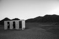 The toilet in the desert Royalty Free Stock Photo