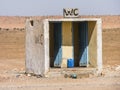 Toilet in desert Royalty Free Stock Photo