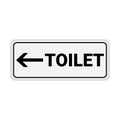 Toilet directions sign isolated on white background. perfect use in office, hotel or public facilities