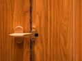 Toilet door lock standless Royalty Free Stock Photo
