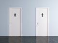 Toilet doors for male and female genders Royalty Free Stock Photo