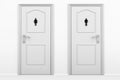 Toilet doors for male and female genders Royalty Free Stock Photo