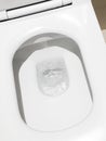 Toilet, Flushing Water, flush toilet, white toilet, Close-up the toilet Royalty Free Stock Photo