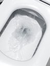 Toilet, Flushing Water, flush toilet, white toilet, Close-up the toilet Royalty Free Stock Photo