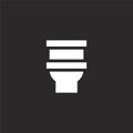 toilet icon. Filled toilet icon for website design and mobile, app development. toilet icon from filled homeware collection