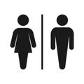 WC icon ,toilet sign, women and men icon Royalty Free Stock Photo