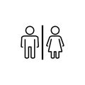 Toilet icon . restrooms icon vector. bathroom sign. wc, lavatory