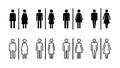 Toilet icon . restrooms icon vector. bathroom sign. wc, lavatory