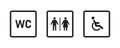 Toilet icon vector isolated. Female washroom sign. WC sign icon. Restroom sign. Isolated vector sign symbol Royalty Free Stock Photo