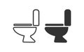 Toilet icon. WC symbol. Sign bathroom bowl vector