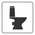 Toilet icon. WC sign image.