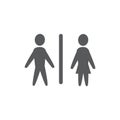 Toilet icon on white background Royalty Free Stock Photo