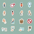 Toilet icons Royalty Free Stock Photo