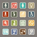 Toilet icons vector Royalty Free Stock Photo