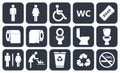 Toilet icons Royalty Free Stock Photo