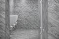 Toilet men`s room.Close up row of outdoor urinals men public toilet,Closeup white urinals in men`s bathroom, design of white Royalty Free Stock Photo