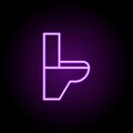 toilet neon icon. Elements of web set. Simple icon for websites, web design, mobile app, info graphics