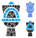 Toilet Pan Composition Icon of Circles