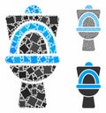 Toilet pan Mosaic Icon of Joggly Pieces