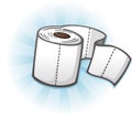 Toilet Paper Cartoon Illustration Royalty Free Stock Photo