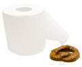 Toilet paper with feces