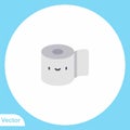 Toilet paper flat vector icon sign symbol Royalty Free Stock Photo