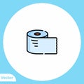 Toilet paper flat vector icon sign symbol Royalty Free Stock Photo