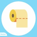 Toilet paper flat vector icon sign symbol Royalty Free Stock Photo