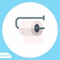 Toilet paper flat vector icon sign symbol Royalty Free Stock Photo