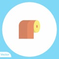 Toilet paper flat vector icon sign symbol Royalty Free Stock Photo