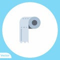 Toilet paper flat vector icon sign symbol Royalty Free Stock Photo