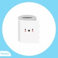 Toilet paper flat vector icon sign symbol Royalty Free Stock Photo
