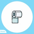 Toilet paper flat vector icon sign symbol Royalty Free Stock Photo