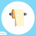 Toilet paper flat vector icon sign symbol Royalty Free Stock Photo