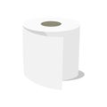 Toilet paper isolated on white background. Roll of toilet paper. Vector illustratiom Royalty Free Stock Photo