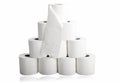 Toilet paper in pyramid shape Royalty Free Stock Photo