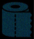 Toilet Paper Roll Collage Icon of Halftone Circles
