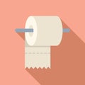 Toilet paper roll icon flat vector. Morning treatments Royalty Free Stock Photo