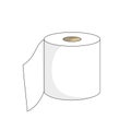 Toilet paper roll isolated on white background Royalty Free Stock Photo