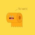 Toilet paper roll most wanted. Vector graphics Royalty Free Stock Photo