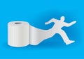 Toilet paper with running man