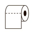 Toilet paper simple vector icon. Toilet tissue paper roll flat icon. Vector illustration Royalty Free Stock Photo