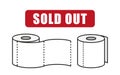 Toilet paper sold out info graphic Royalty Free Stock Photo