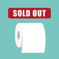 Toilet paper sold out info graphic Royalty Free Stock Photo