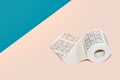 Toilet paper with sudoku Coronavirus lockdown