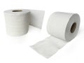 Toilet paper, tissue paper roll isolated on white background Royalty Free Stock Photo