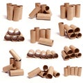 Toilet Paper Tube Collections Royalty Free Stock Photo