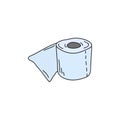 Toilet paper for wc.Color Vector icon