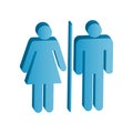 3d toilet icon vector illustration. Free royalty images.