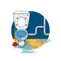 Toilet Plumbing Service Royalty Free Stock Photo